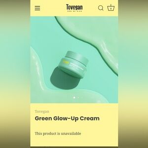 Tovegan Green Glow Up Cream